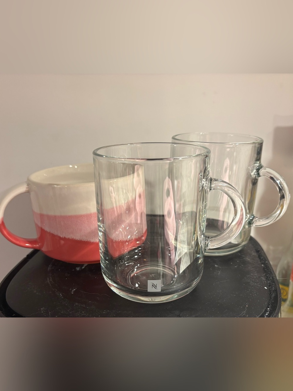 3 mugs - indigo and nespresso excellent condition